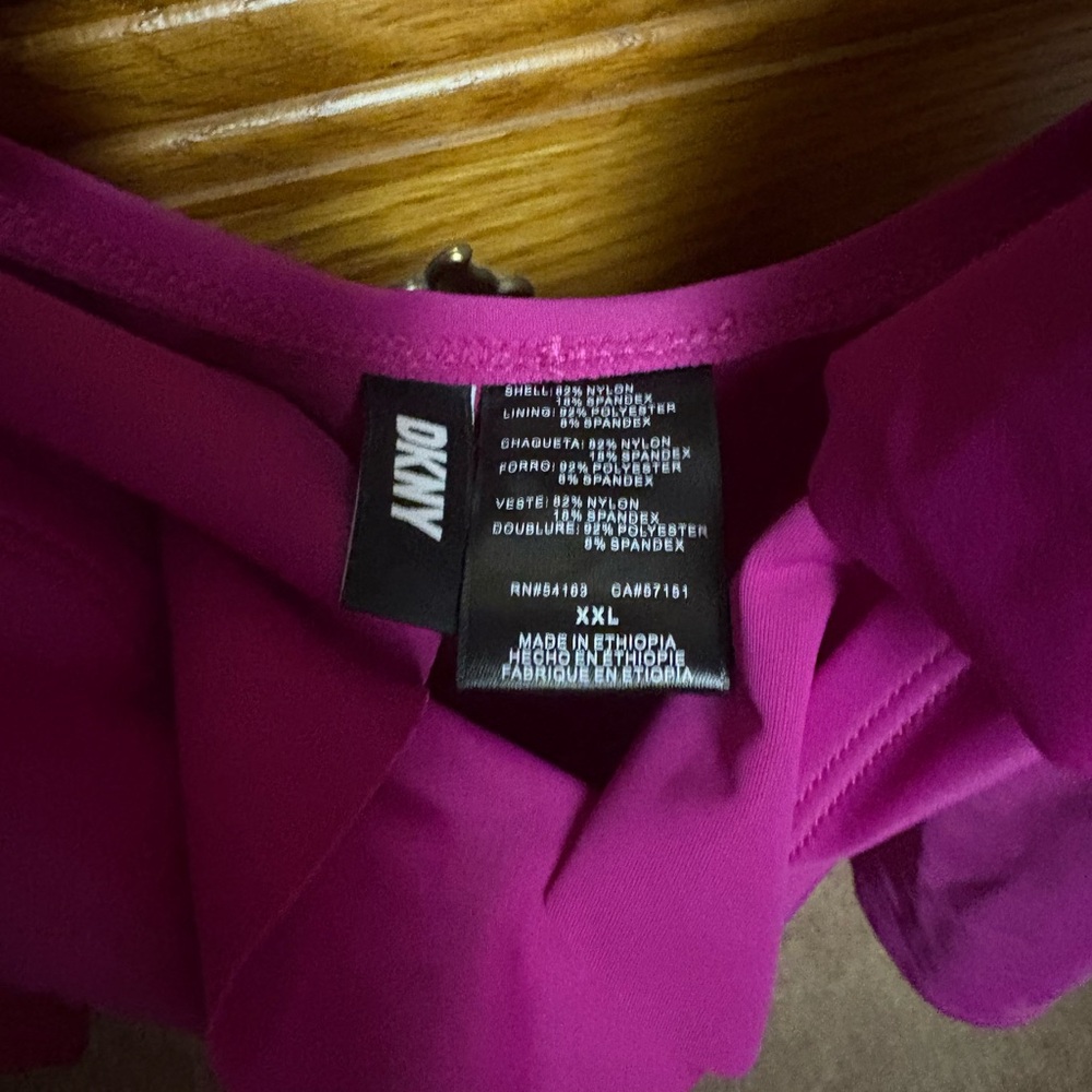 DKNY Pink Ruffled Tankini - Picture 2 of 6